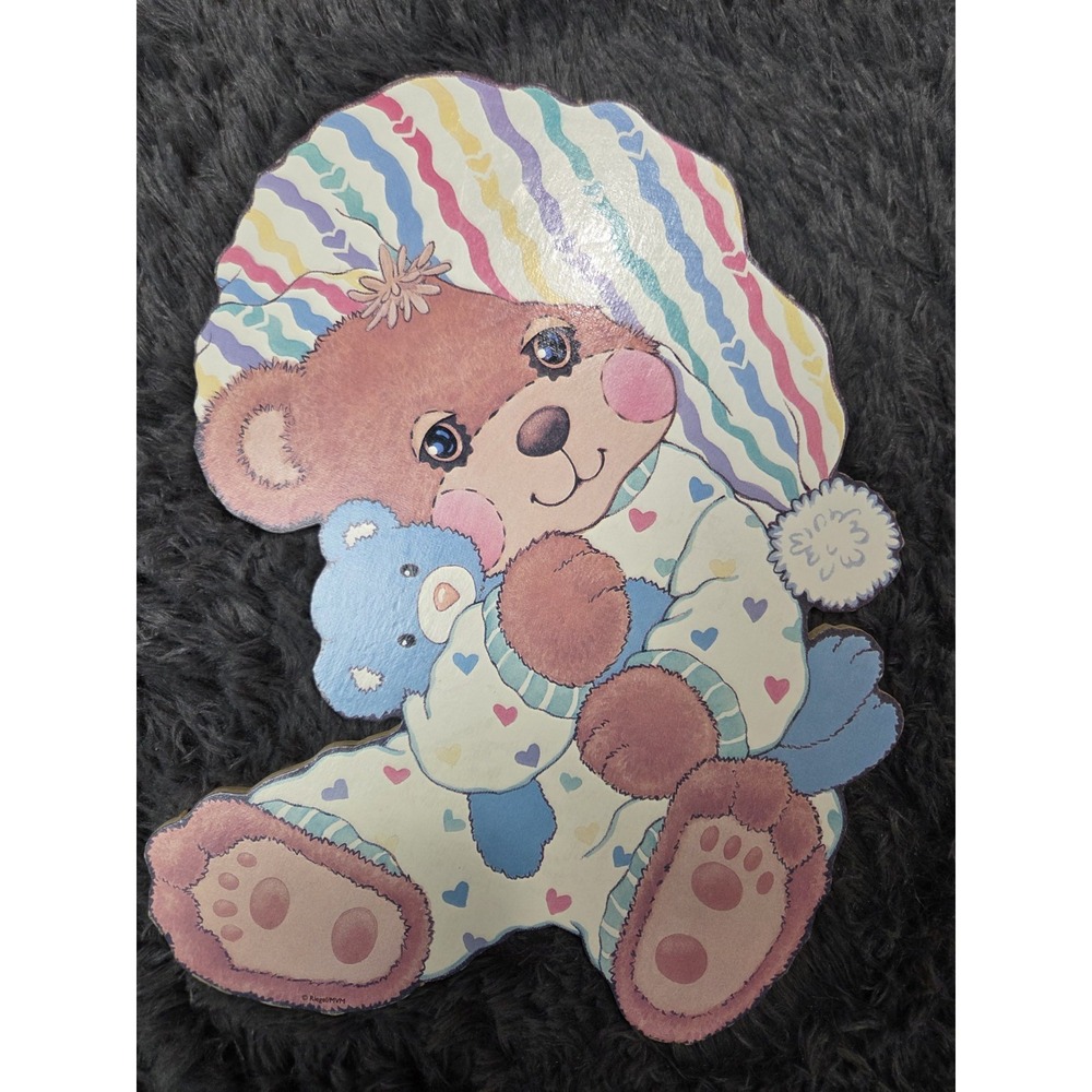 Teddy Beddy Riegel Bear Wall Hanging Cardboard Sleepy Bear Nursery Decor